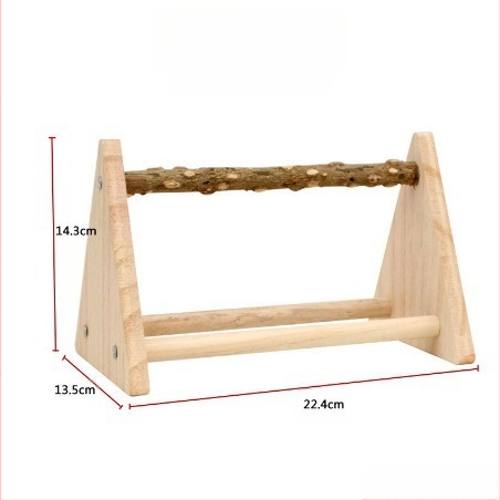 Stalak za vježbanje na radnoj površini, stalak za stanicu od punog drva, platforma, stalak za stanicu od matiranog bodljikavog jasenova drveta, interaktivni ručno uzgojeni božur, tigrasta koža, ptica