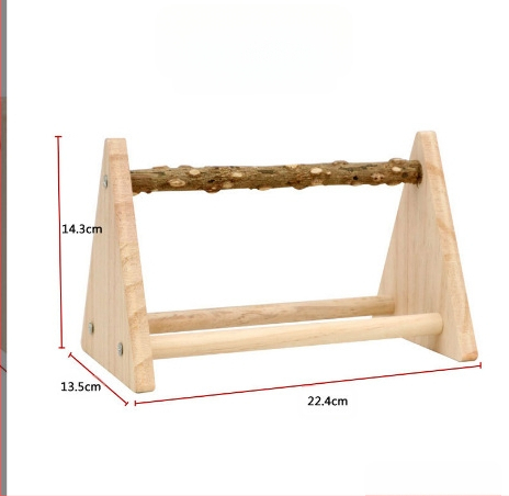 Stalak za vježbanje na radnoj površini, stalak za stanicu od punog drva, platforma, stalak za stanicu od matiranog bodljikavog jasenova drveta, interaktivni ručno uzgojeni božur, tigrasta koža, ptica