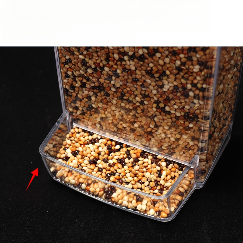 Tigrisbőr pünkösdi rózsa kakadu madáreledel-doboz fröccsenésgátló fröccsenésgátló automata etető új etető átlátszó madáretető