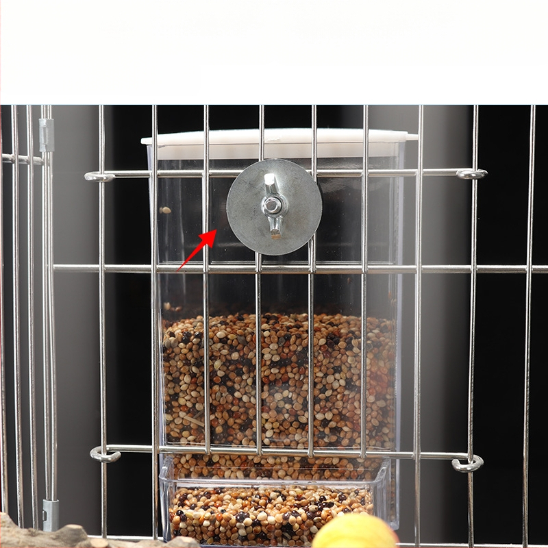 Tigrisbőr pünkösdi rózsa kakadu madáreledel-doboz fröccsenésgátló fröccsenésgátló automata etető új etető átlátszó madáretető