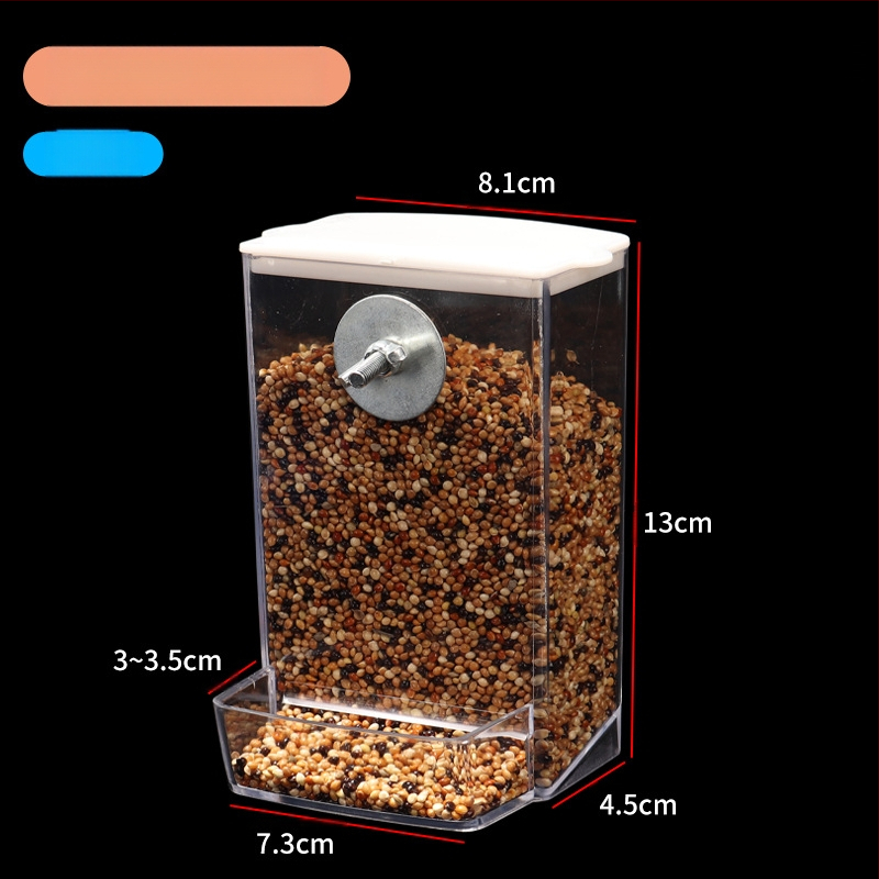 Tigrisbőr pünkösdi rózsa kakadu madáreledel-doboz fröccsenésgátló fröccsenésgátló automata etető új etető átlátszó madáretető