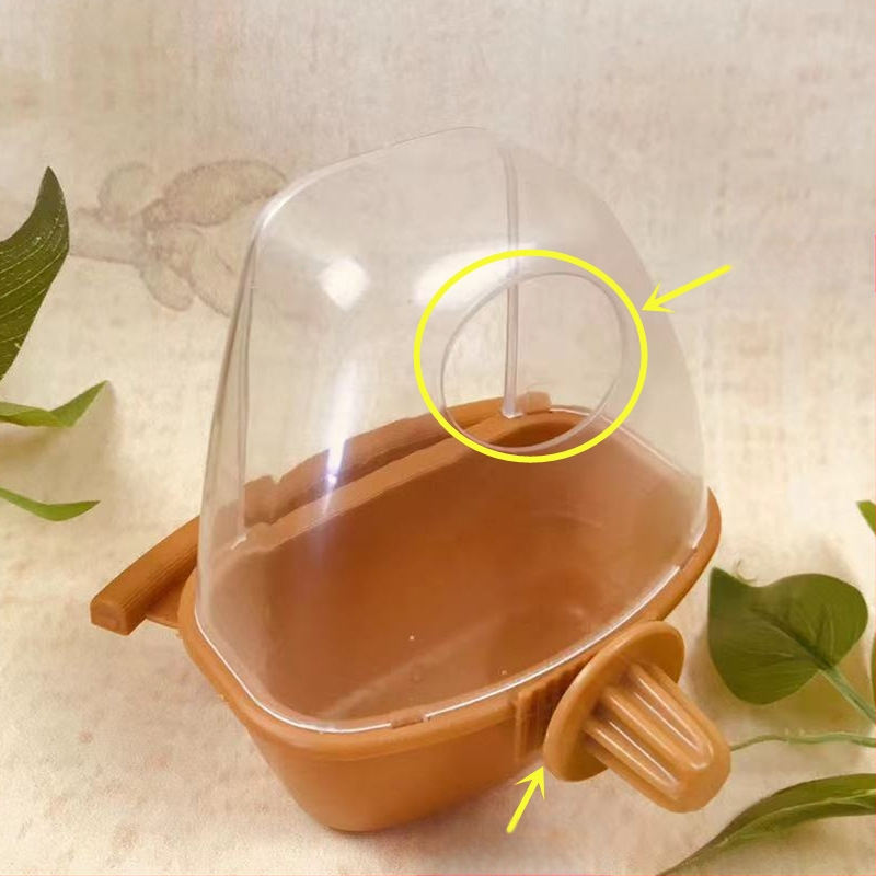 Papagal păsări hrană cutie plastic hrănitor pentru păsări în aer liber rezervor de hrană pentru păsări cutie anti-stropire anti-stropire cupă de hrană pentru păsări