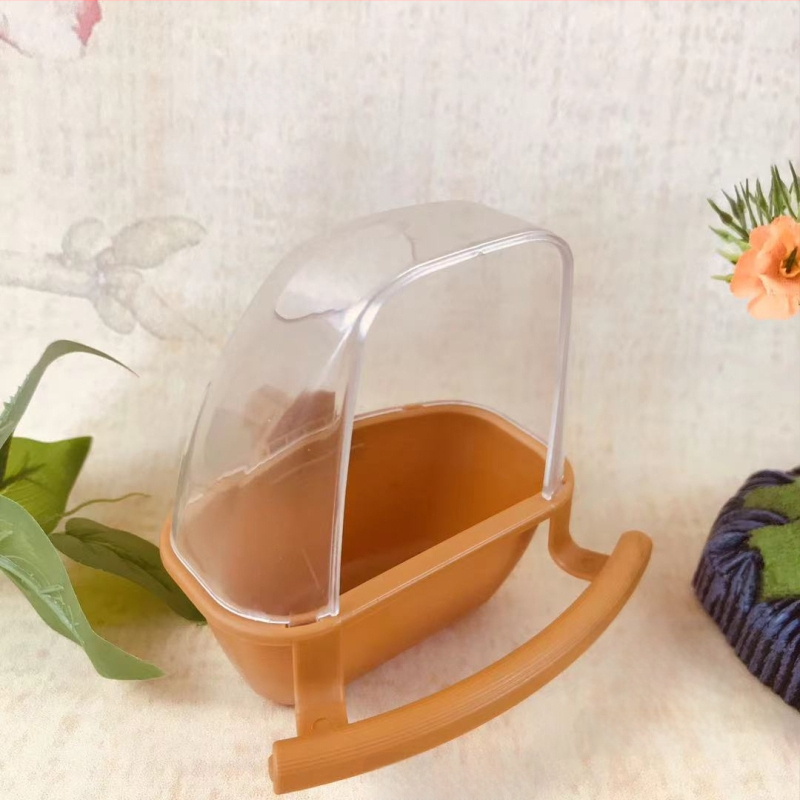 Papagal păsări hrană cutie plastic hrănitor pentru păsări în aer liber rezervor de hrană pentru păsări cutie anti-stropire anti-stropire cupă de hrană pentru păsări