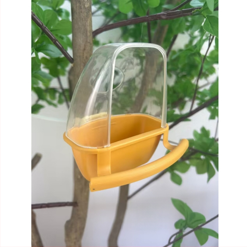 Papagal păsări hrană cutie plastic hrănitor pentru păsări în aer liber rezervor de hrană pentru păsări cutie anti-stropire anti-stropire cupă de hrană pentru păsări