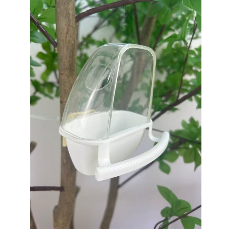 Papagal păsări hrană cutie plastic hrănitor pentru păsări în aer liber rezervor de hrană pentru păsări cutie anti-stropire anti-stropire cupă de hrană pentru păsări