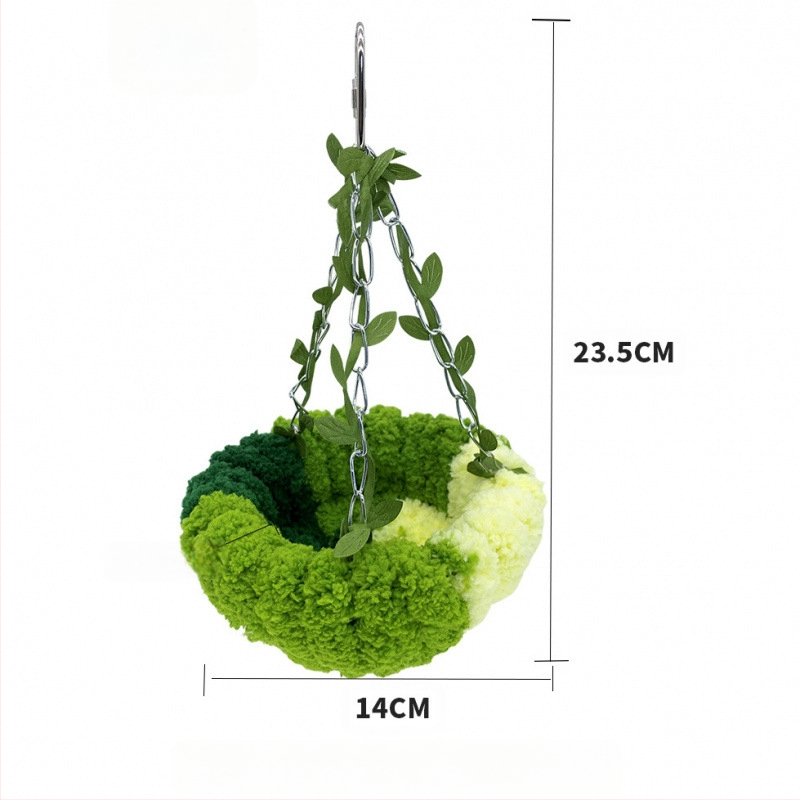 Gnijezdo za papige, ptičje gnijezdo, gnijezdo za spavanje, viseća mreža u šumskom stilu, ptičji kavez, viseće gnijezdo, plišano gnijezdo, pribor za ptice, ljuljačka, toplo ptičje gnijezdo