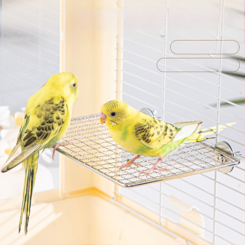 Платформа за играчки за папагал, мрежеста платформа от неръждаема стомана, платформа за игра от тигрова кожа, платформа от черен феникс, аксесоари за клетка за птици, принадлежности за птици