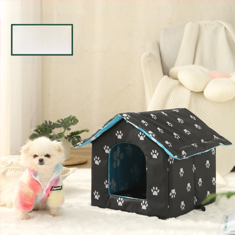 Kućica za mačke preko granice, vanjska vodootporna kućica za mačke i pse, kućica za kućne ljubimce, uklonjiva i periva vila za mačke, topla kućica za mačke i pse zimi