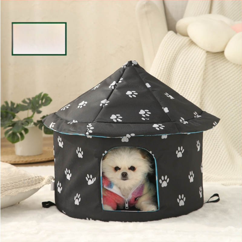 Kućica za mačke preko granice, vanjska vodootporna kućica za mačke i pse, kućica za kućne ljubimce, uklonjiva i periva vila za mačke, topla kućica za mačke i pse zimi