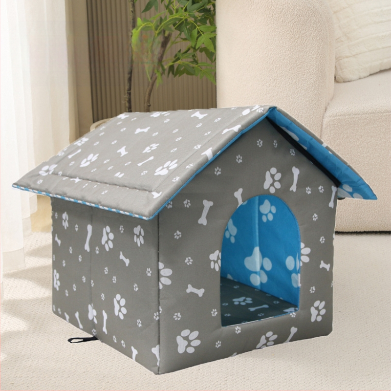 Kućica za mačke preko granice, vanjska vodootporna kućica za mačke i pse, kućica za kućne ljubimce, uklonjiva i periva vila za mačke, topla kućica za mačke i pse zimi