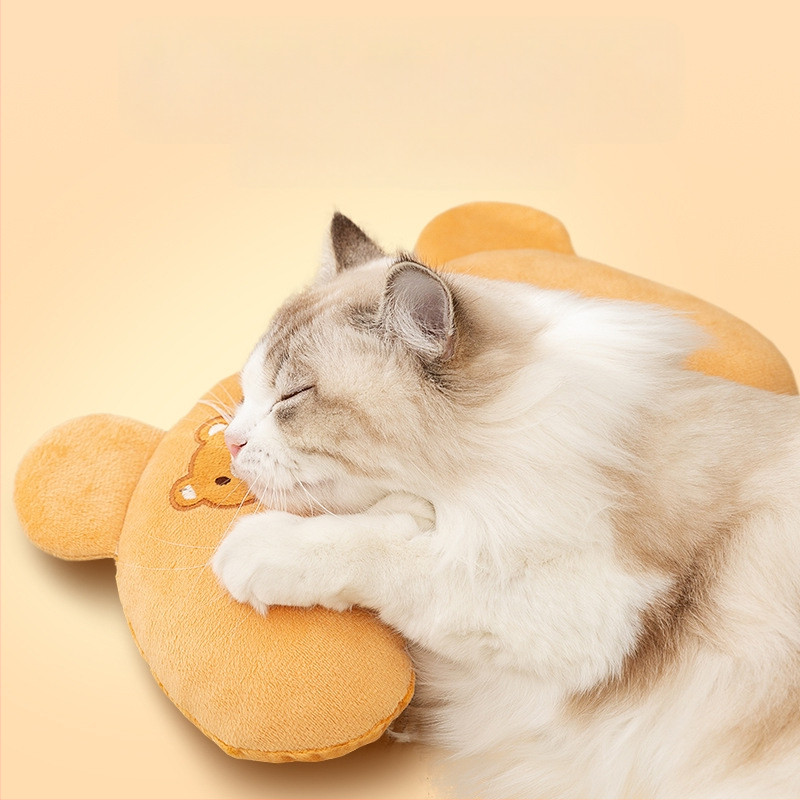 Univerzálny priedušný vankúš v tvare U s výšivkou pre psov, špeciálne pre domáce zvieratá Four Seasons, s výšivkou v tvare U pre mačky