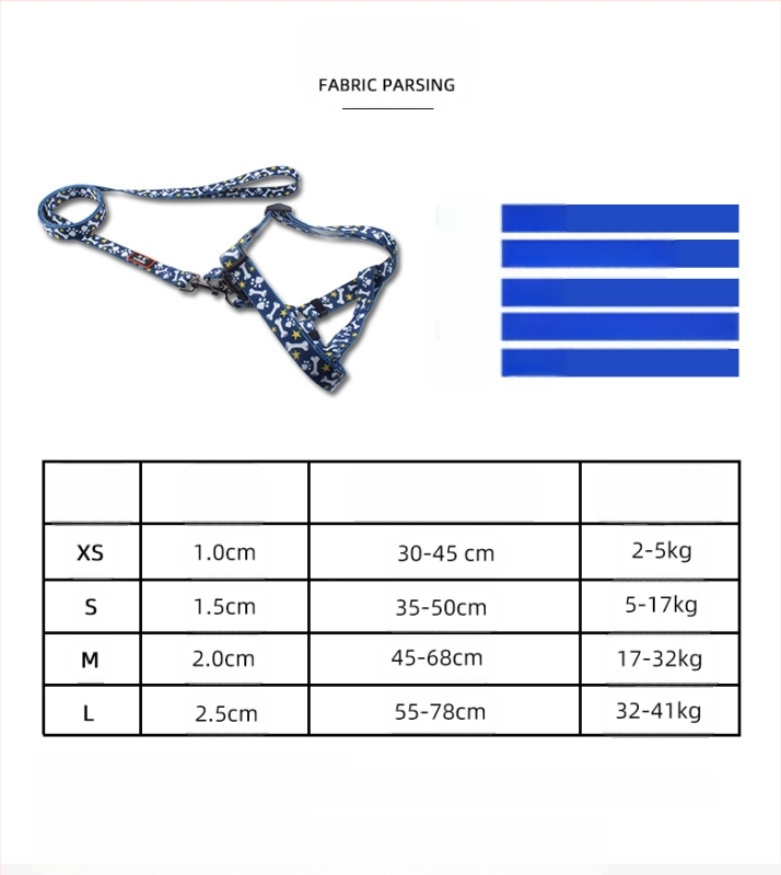 Трансграничен Amazon нов гръден колан за домашни любимци кучета с теглително въже на едро за домашни любимци кучешки гръден колан за кучета