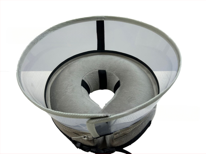 Надуваем PVC нашийник за домашни любимци, за кучета и котки, против ухапване, против надраскване, против облизване, красив, Pp преграда, подвижна