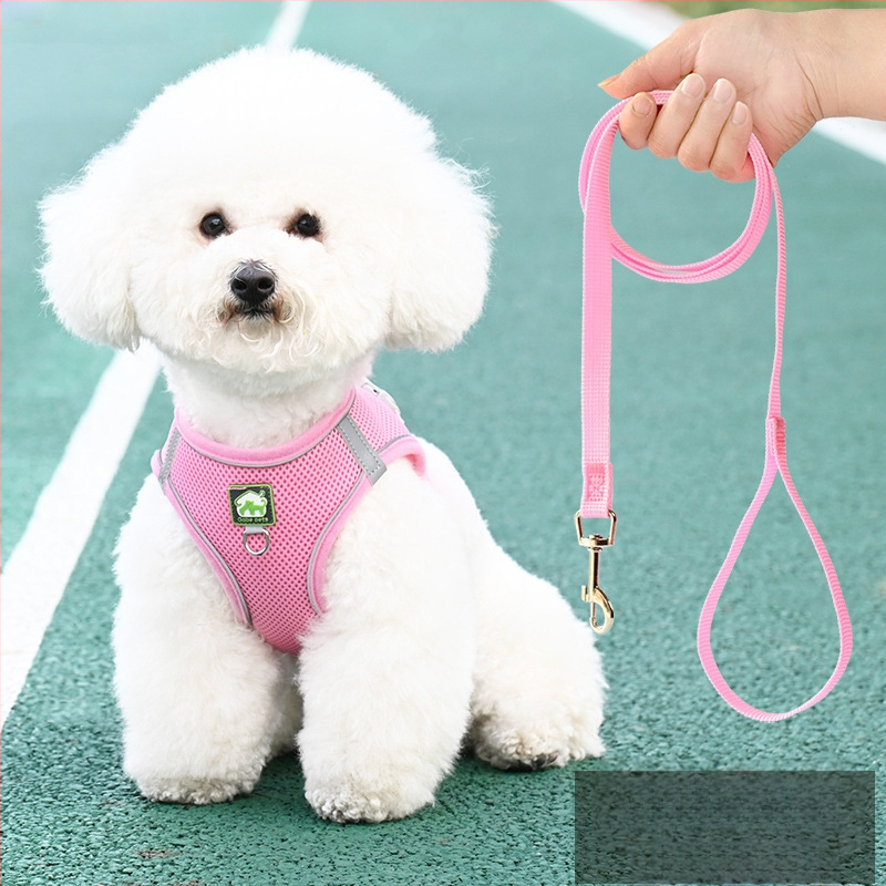 Жилетка за кучешка каишка, светлоотразителна каишка за гърди с плюшено мече Bimi, верига за разходка с куче