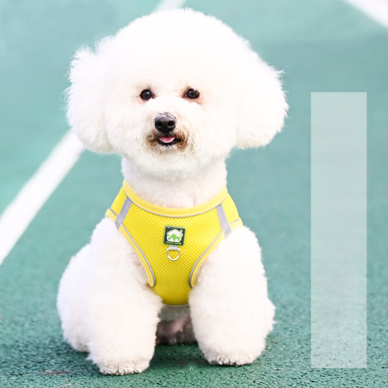 Жилетка за кучешка каишка, светлоотразителна каишка за гърди с плюшено мече Bimi, верига за разходка с куче