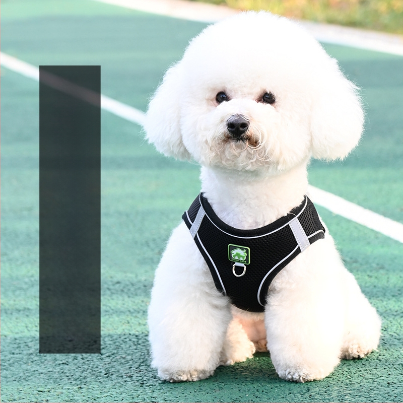 Жилетка за кучешка каишка, светлоотразителна каишка за гърди с плюшено мече Bimi, верига за разходка с куче
