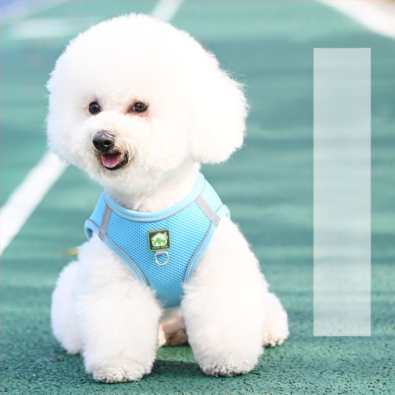 Жилетка за кучешка каишка, светлоотразителна каишка за гърди с плюшено мече Bimi, верига за разходка с куче