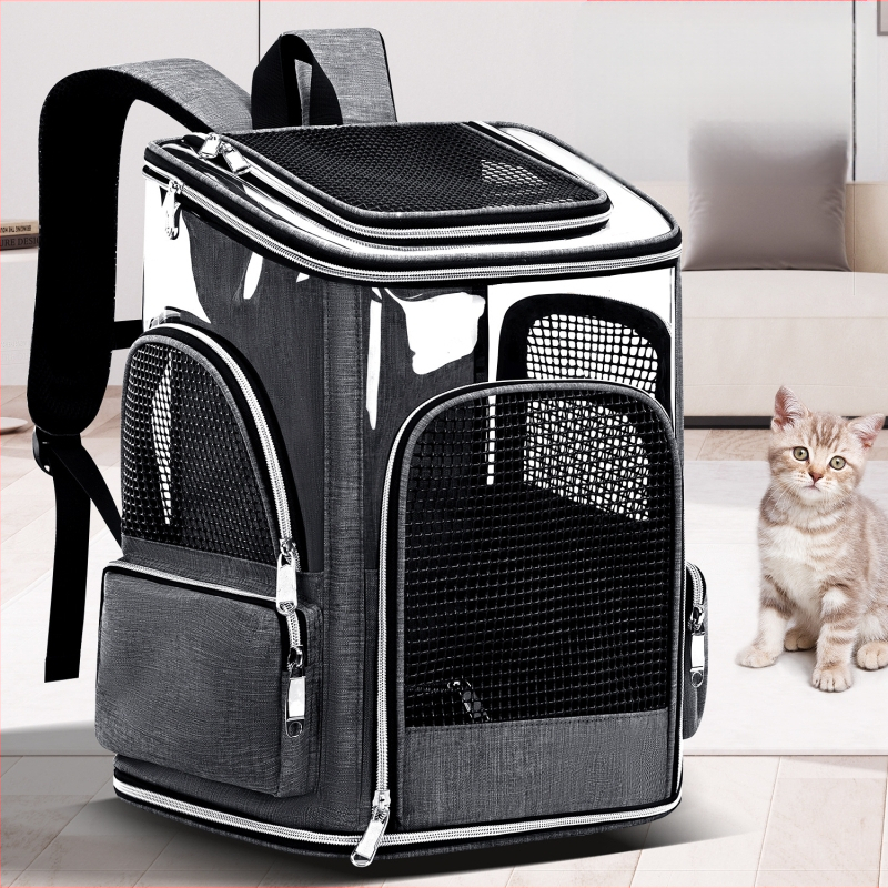 Nova torba za mačke, prozračna, izlazna prijenosna torba za kućne ljubimce, ruksak za kućne ljubimce velikog kapaciteta, protiv hitnih slučajeva