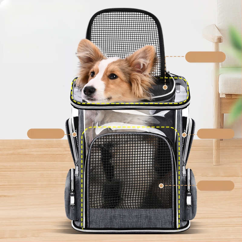 Nova torba za mačke, prozračna, izlazna prijenosna torba za kućne ljubimce, ruksak za kućne ljubimce velikog kapaciteta, protiv hitnih slučajeva