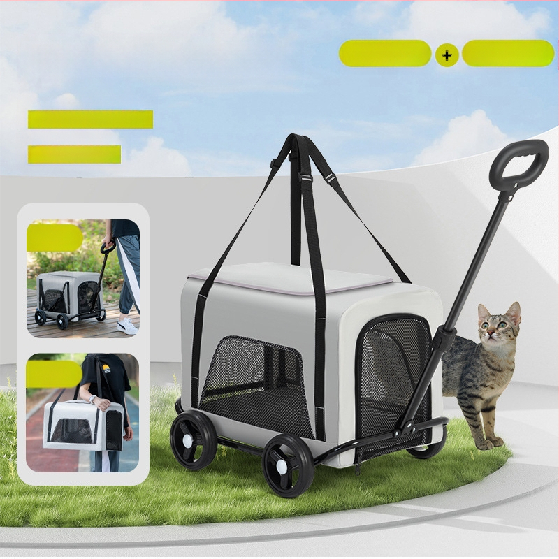 XZ Nova kolica za kućne ljubimce Teddy Bixiong za pse i kućne ljubimce, torba za izlazak, sklopiva i prijenosna