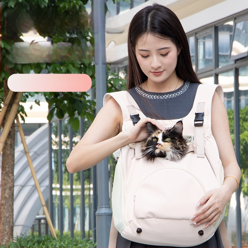 Чанта за кучета, преносима чанта за домашни любимци, чанта за гърди за котки, зимна топла раница с каишка за гърди за котки