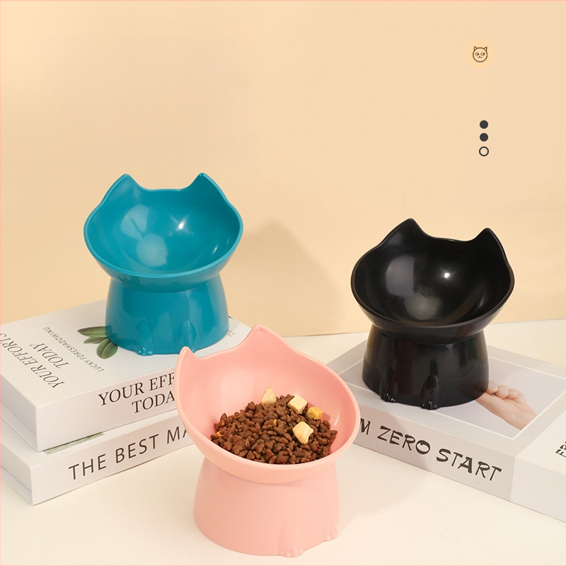 Prekogranična visoka hranilica za mačke, zdjela za kućne ljubimce, zaštita za vrat, zdjela za pse velikog kapaciteta, kosa usta, zaštita od prevrtanja, pribor za kućne ljubimce