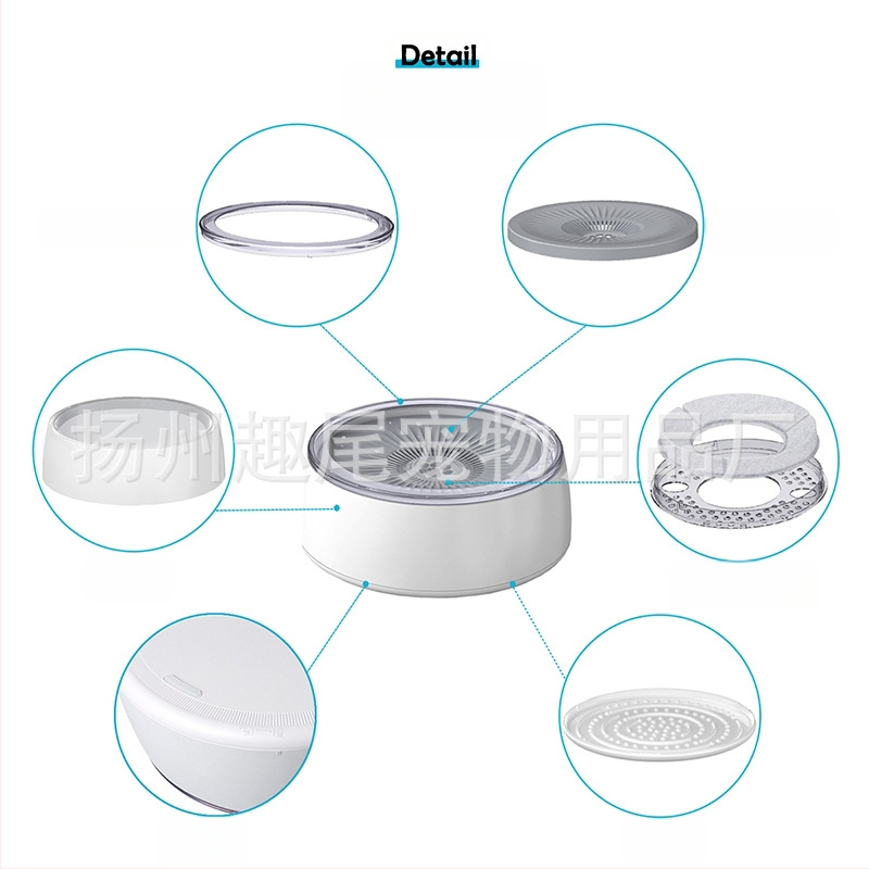 Noul bol de apă pentru animale de companie de mare capacitate de 3L de la Amazon, cu gură neumedată și anti-șoc, plutitor pentru animale de companie, bol cu hrană lentă