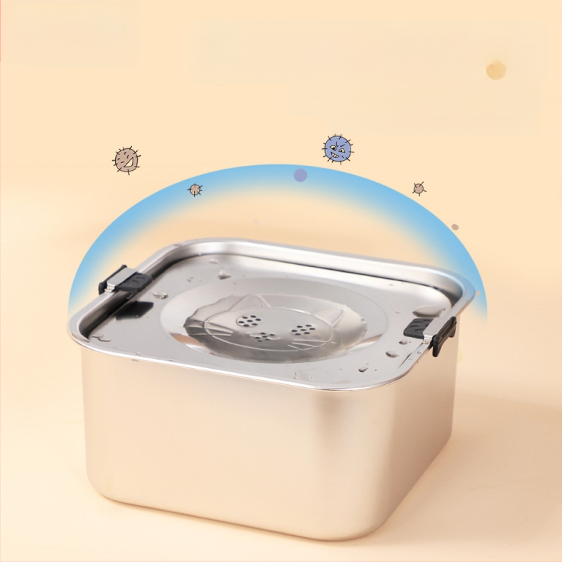 Bol pentru câini din oțel inoxidabil, bol suspendat, bol plutitor pătrat, bazin pentru câini, capacitate mare, apă potabilă, anti-șoc, bol pentru animale de companie, ustensile de băut