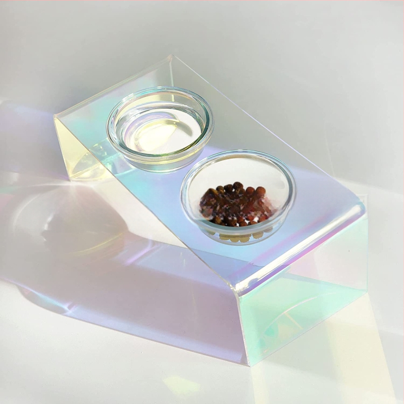 Bol pentru animale de companie Amazon, bol pentru câini, bol pentru pisici, bazin pentru hrană, suport acrilic pentru depozitare, suport pentru depozitare umedă și uscată, alimentator separat