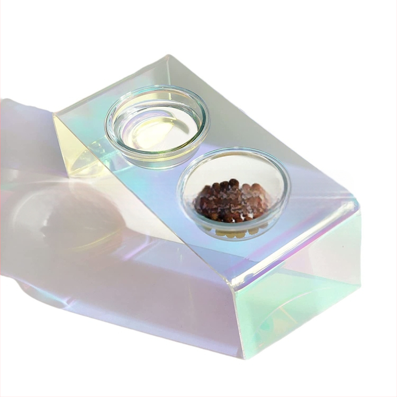 Bol pentru animale de companie Amazon, bol pentru câini, bol pentru pisici, bazin pentru hrană, suport acrilic pentru depozitare, suport pentru depozitare umedă și uscată, alimentator separat