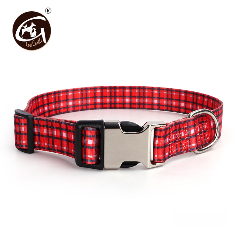 Tvornička opskrba digitalnim tiskom ogrlica za kućne ljubimce zadebljana ogrlica s polumetalnom kopčom za prijenos topline, prekogranična, vruća prodavana ogrlica za pse