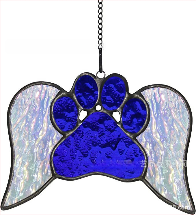 Tarpvalstybinis naujas produktas, angelo sparnai, naminių gyvūnėlių šunų atminimo dovana, suvenyras, pakabinamas langas, saulės gaudytojas, katės letenėlė, pakabinamas aksesuaras