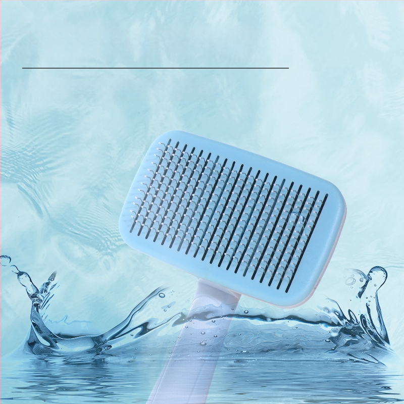 Piiriülene uus lemmikloomade kamm, kassipuhastushari, ujuvate karvade eemaldamine ühe klõpsuga, nõelkamm, pikad ja lühikesed, luksuslik kassikarvade eemaldamine, isepuhastuv kamm