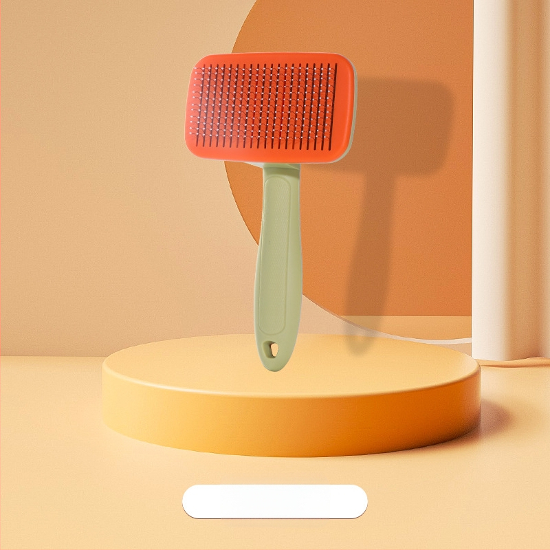 Piiriülene uus lemmikloomade kamm, kassipuhastushari, ujuvate karvade eemaldamine ühe klõpsuga, nõelkamm, pikad ja lühikesed, luksuslik kassikarvade eemaldamine, isepuhastuv kamm