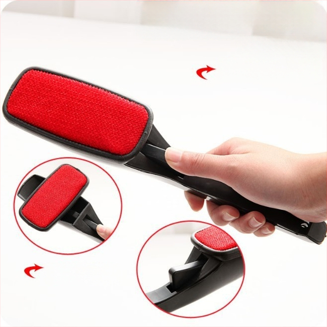 Namų drabužiai, pūkelių elektrostatinis šepetys, cheminio valymo šepetys, baltas dvipusis besisukantis palto dulkių šalinimo šepetys, plaukų šalinimo šepetys