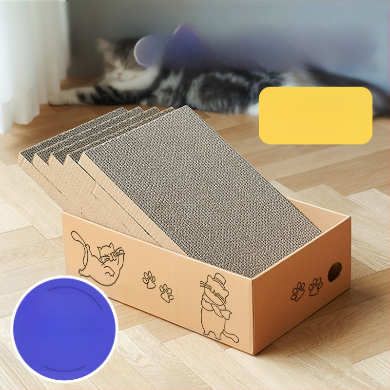 Határokon átnyúló forró rajzfilmminta táncoló macska hullámpapír macska kaparódeszka karom csiszoló tárgy környezetvédelem macska enyhíti fülledt és dörzsöli a haját játszik