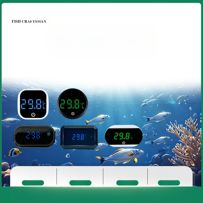 Akvariumo vandens temperatūros matuoklis, akvariumo žuvų bako termometras, LED mini elektroninis skaitmeninis termometras, tarpvalstybinis naujas termometras