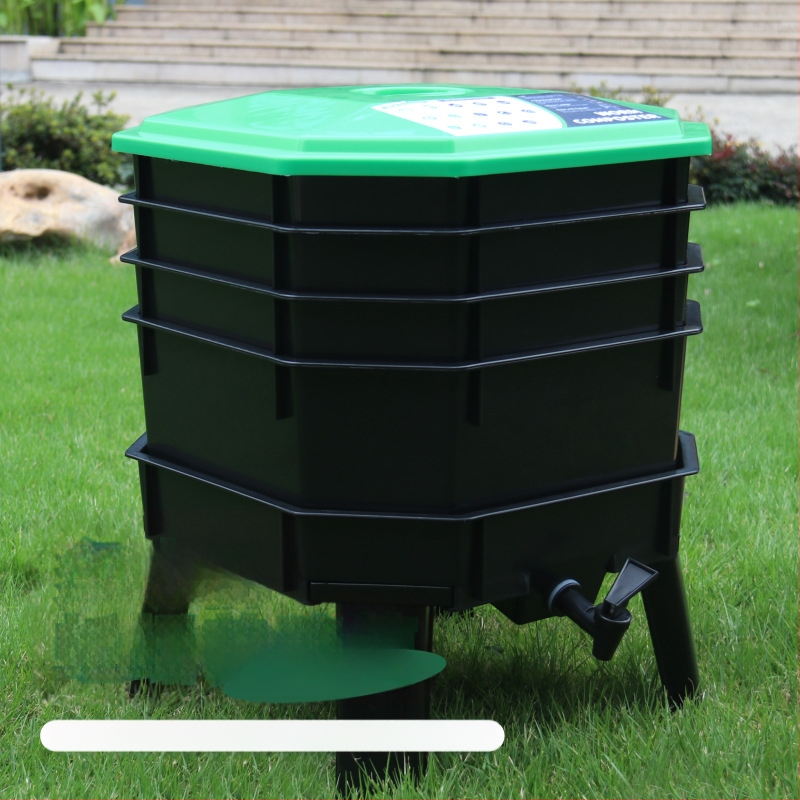 Sliekų kultūros dėžė virtuvės atliekos sliekų mėšlas sliekų kompostas statinė fermentacija komposto dėžė fermentacijos kultūra kvadratinis padėklas