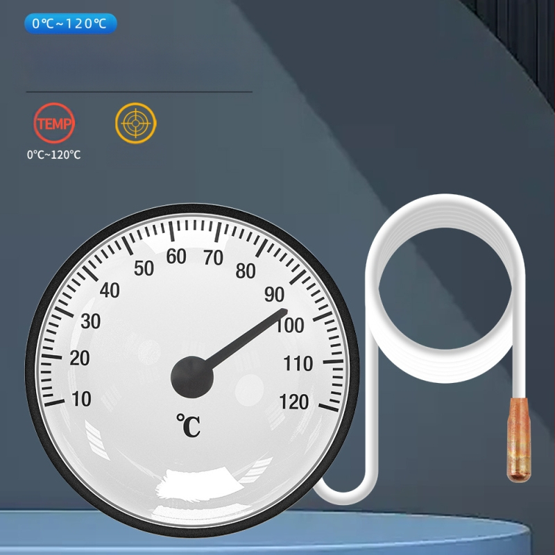 Didelio tikslumo nešiojamas buitinis vandens termometras su skysčio plėtimosi funkcija (0–120 rodyklės) ir zondu