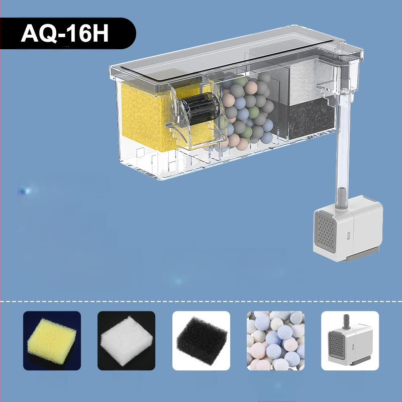 Akvariumo filtras, mažas išorinis krioklys, prie sienos tvirtinamas vėžlių filtras, mažas trijų viename filtras, tylus vandens siurblys, vandens valymo cirkuliacinis siurblys