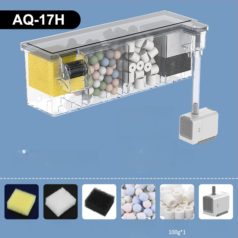 Akvariumo filtras, mažas išorinis krioklys, prie sienos tvirtinamas vėžlių filtras, mažas trijų viename filtras, tylus vandens siurblys, vandens valymo cirkuliacinis siurblys