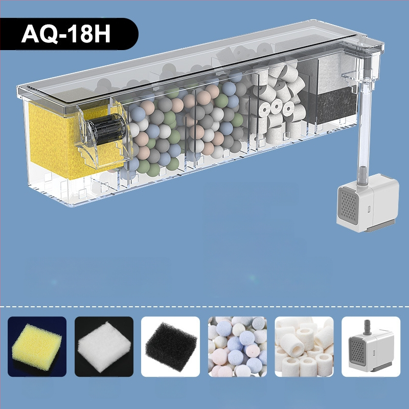 Akvariumo filtras, mažas išorinis krioklys, prie sienos tvirtinamas vėžlių filtras, mažas trijų viename filtras, tylus vandens siurblys, vandens valymo cirkuliacinis siurblys