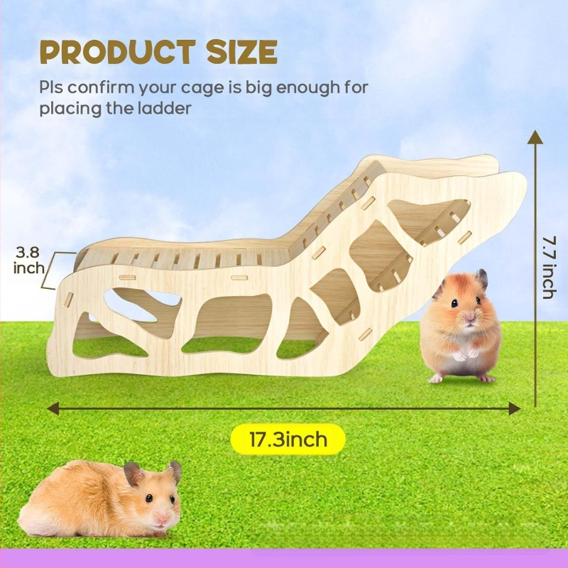 Drvene ljestve za hrčke, izbjegavanje stepenica, kućica za tunel, zlatni medvjed, igračka za penjanje, brezov lučni most, rupa u drvetu, proizvodi za uređenje okoliša