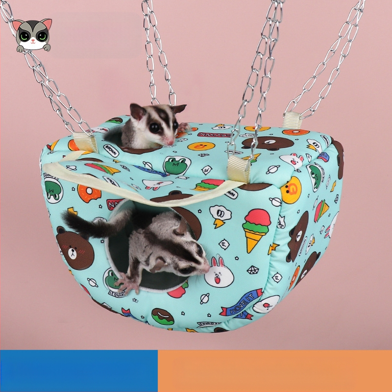 Xiaoxiaojia medové vrecko bavlnené hniezdo škrečok kvet vetva myš hojdacia sieťka leto morča spiace hniezdo veverička papagáj Totoro závesné hniezdo