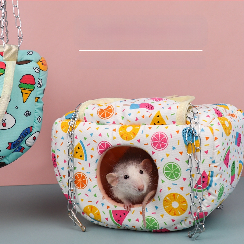 Xiaoxiaojia medové vrecko bavlnené hniezdo škrečok kvet vetva myš hojdacia sieťka leto morča spiace hniezdo veverička papagáj Totoro závesné hniezdo