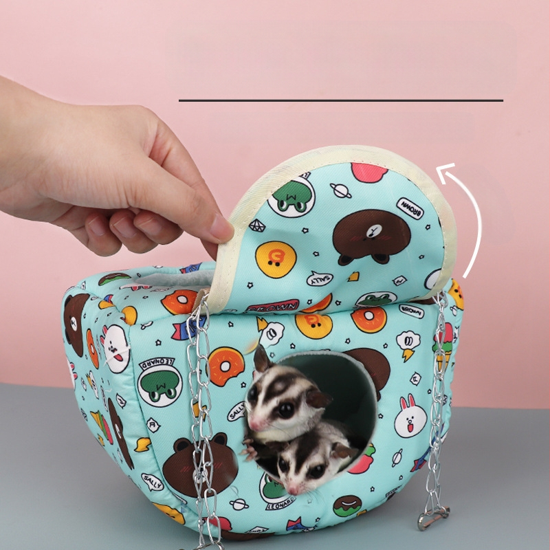 Xiaoxiaojia medové vrecko bavlnené hniezdo škrečok kvet vetva myš hojdacia sieťka leto morča spiace hniezdo veverička papagáj Totoro závesné hniezdo