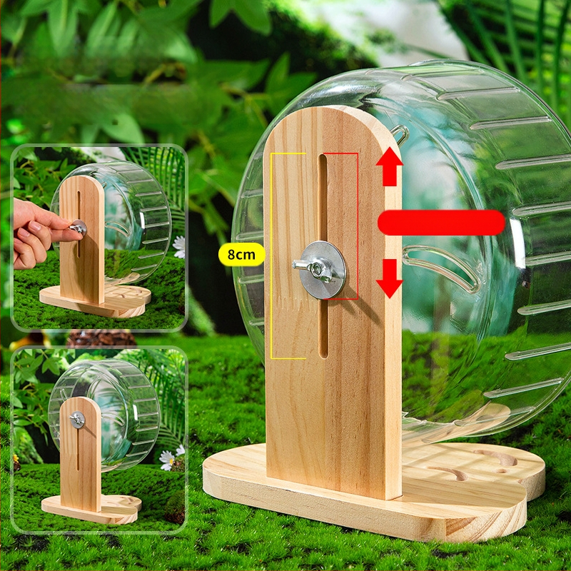 Wei Luo žiurkėno 18 cm bėgimo ratukas begarsis bėgimo takelis auksinis lokys ežiukas žaislas pilnas skaidrus didelis volelis reikmenys