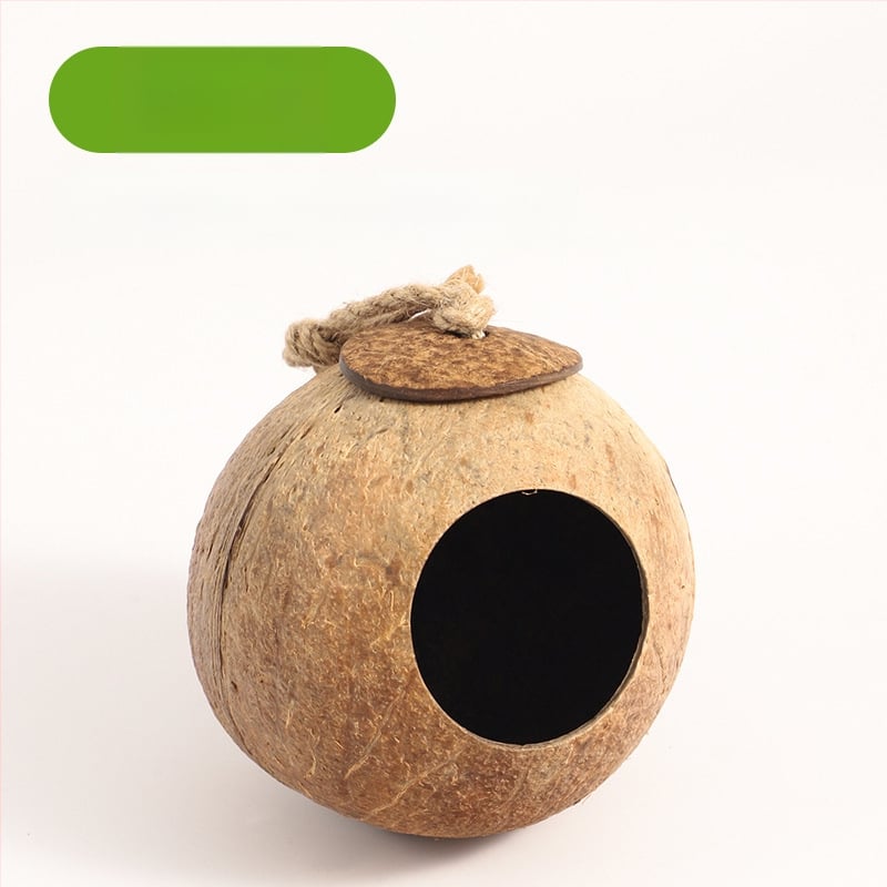 Cuib de hamster, adăpost cu coajă de nucă de cocos, produse de răcire pentru peisaj de vară, cuib de dormit pentru urs auriu, casă cu flori, ramură de șoarece, cuib de jucărie