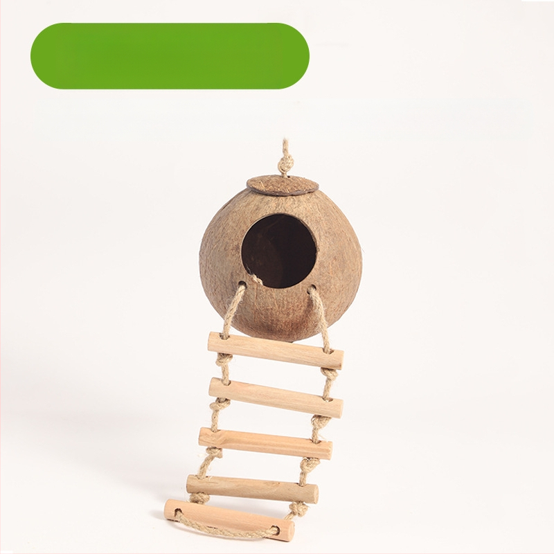 Cuib de hamster, adăpost cu coajă de nucă de cocos, produse de răcire pentru peisaj de vară, cuib de dormit pentru urs auriu, casă cu flori, ramură de șoarece, cuib de jucărie