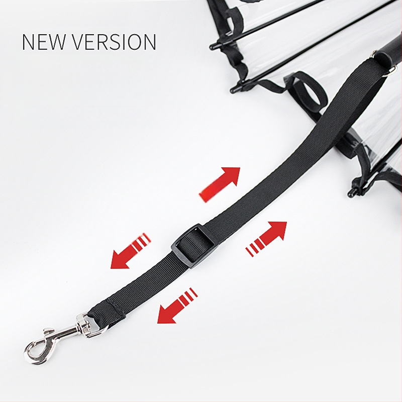 Läbipaistev lemmikloomade vihmavari, koera C-kujuline vihmavari, lemmikloomatarvete tootja, otsemüük, reguleeritav vihmase ilmaga koera jalutusrihm